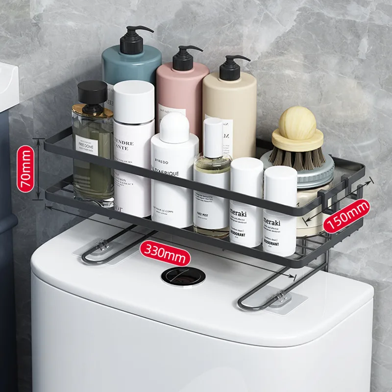 Toilet Rack Without Punching Wall Hanging Storage Cabinet Toilet Basket - Shop at LoveMi