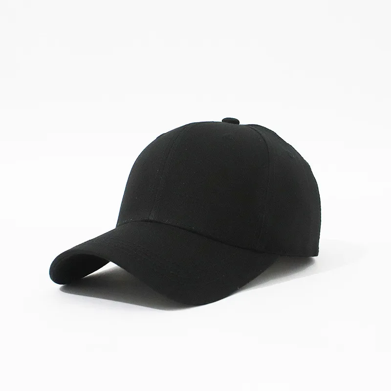 New Hard Top Solid Color Simple Fashion Household Baseball Hat Black - Shop at LoveMi