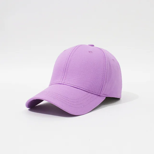 New Hard Top Solid Color Simple Fashion Household Baseball Hat Purple - Shop at LoveMi