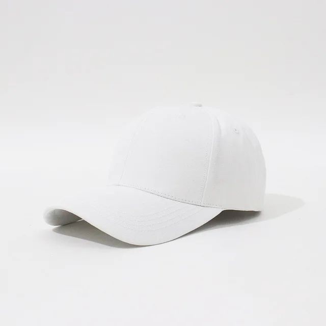 New Hard Top Solid Color Simple Fashion Household Baseball Hat White - Shop at LoveMi