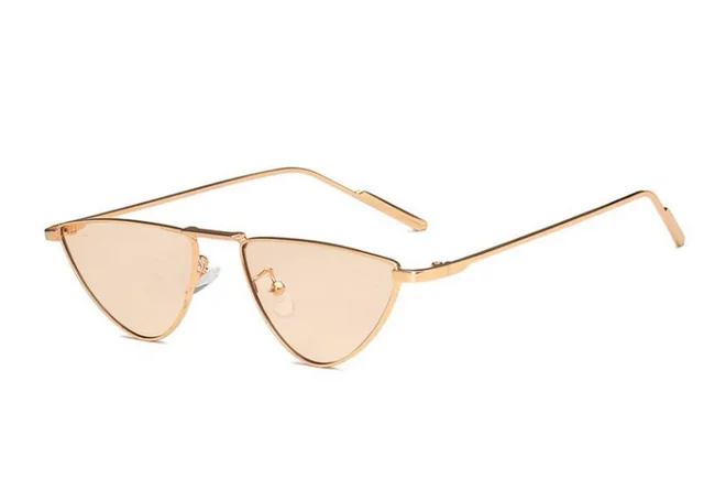 Bungee Sunglasses Net Celebrity Street Shooting UV Protection - Gold Frame Light Tea