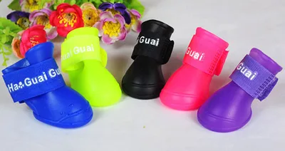 Pet dog rain shoes are waterproof all year round Red - Shop at LoveMi