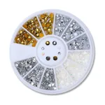 Nail Disc Ornament Nail Crystal Electroplating Rivet Metal Jewelry Gold And Silver Magic Color Flat Bottom Rhinestone Disc - Gold And Silver Magic ...