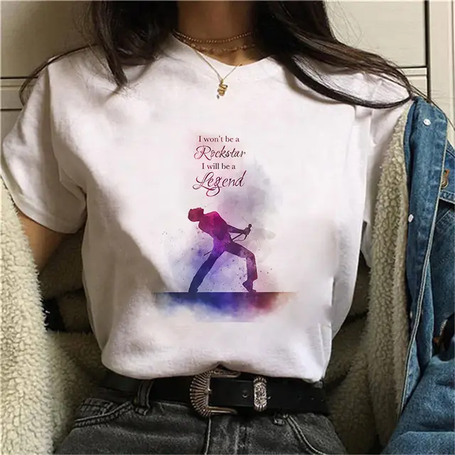 Printed Loose Round Neck Women's Short Sleeve T shirt 29431Color - Shop at LoveMi