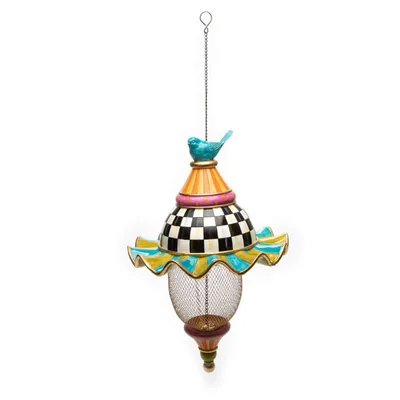 Metal Bird Feeder Creative Pattern Birdhouse Hanging Decor Garden Yard Window Parrot Feeding Pendant Decoration - Shop at LoveMi
