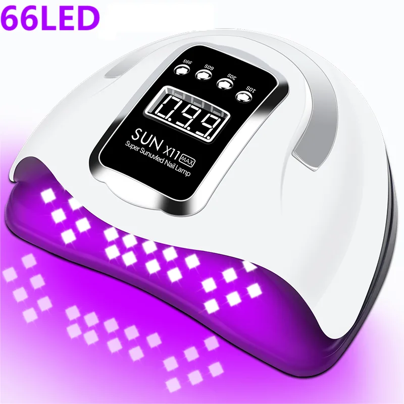 280W Four-speed Timing X10 Manicure Baking Lamp - White 66Lamp Beads X11Max