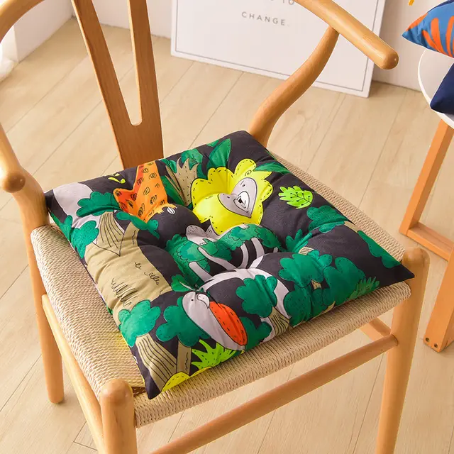 Simple Printed Square Cushion Cartoon Bay Window Animal Forest - Shop at LoveMi