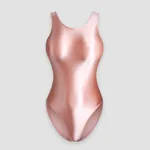 Women's Gymnastics One Piece Swimsuit Vest With Crotch - Tobacco Powder