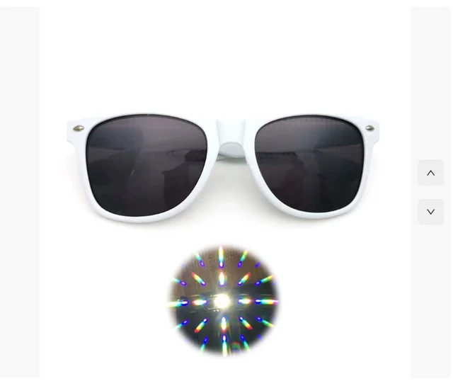 Fireworks Glasses Diffraction Love Special Effect White Frame Gray Sheet - Shop at LoveMi