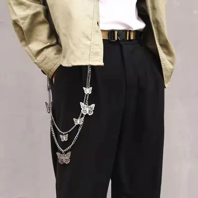 Plane Hollow Big Butterfly Jeans Chain Women Pants Chain - Shop at LoveMi