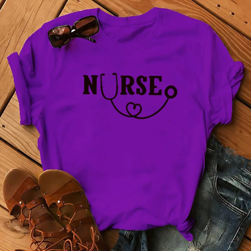 Women's Christmas Animal Flower Short Sleeve Purple - Shop at LoveMi