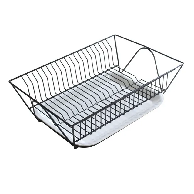 Kitchen Shelf Stainless Steel Dish Drain Rack Black - Shop at LoveMi