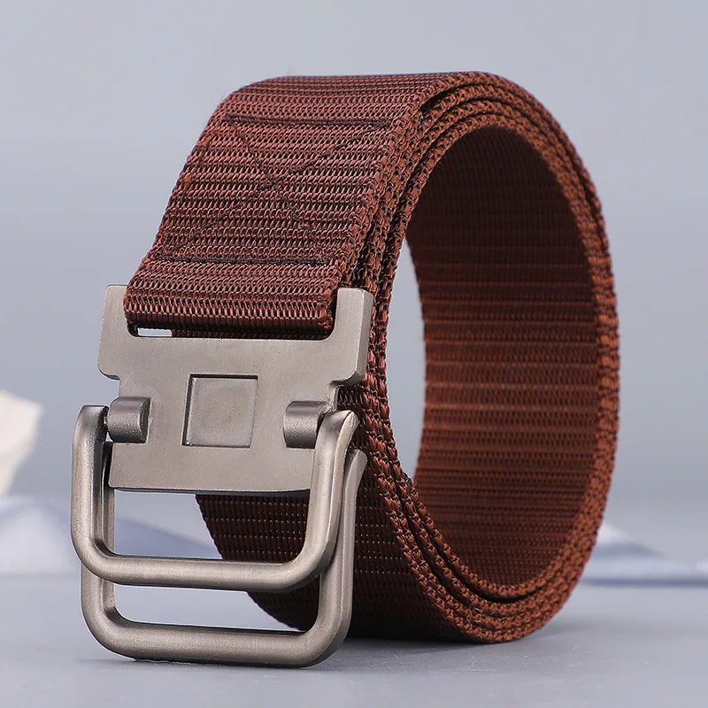 Outdoor Minimalist Trend Youth Casual Canvas Belt Brown - Shop at LoveMi