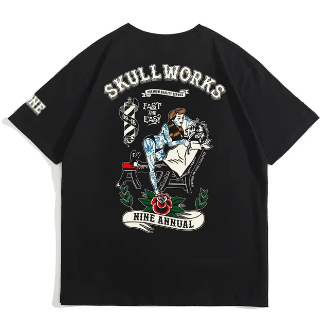 Men And Women Couple Short Sleeve TEE Cotton Black1510 - Shop at LoveMi