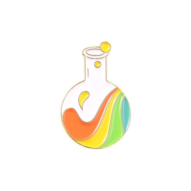 Love Rainbow Test Tube Bottle Style Oil Drop Brooch Xz4704 - Shop at LoveMi