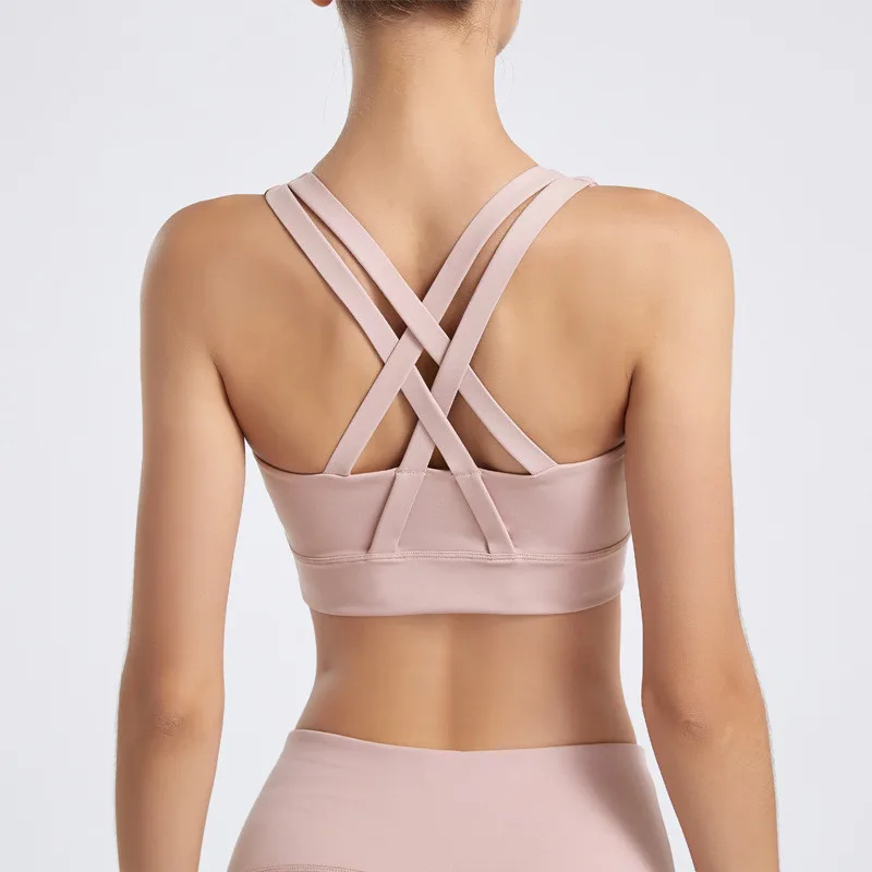 New European And American Nude Sports Bra Women's Breathable Bean Paste Powder - Shop at LoveMi