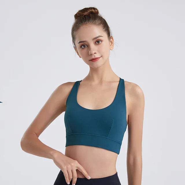 Sports Beautiful Back Fitness Sports Vest Bra Deep Sea Green - Shop at LoveMi
