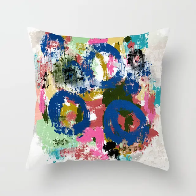 Pillowcase In Printed Linen And Peach Skin Super Soft G - Shop at LoveMi
