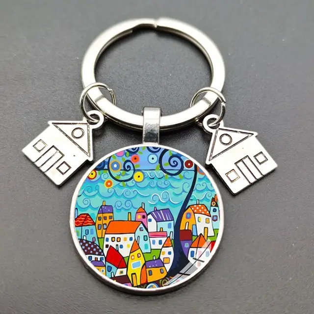 Crystal Glass Keychain Pendant Creative Letters 4 Style - Shop at LoveMi