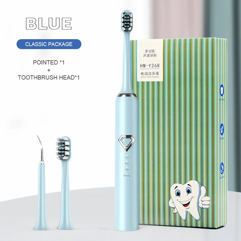 Electric Tooth Calculus Whitening Care Irrigator - Toothbrush Set Blue