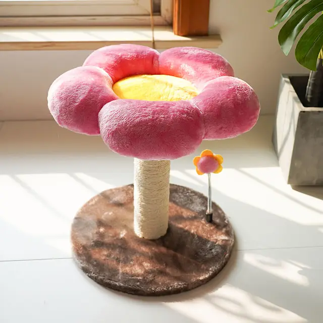 Cat Climbing Frame Integrated Sisal Claw Grinder Nest Simple Flowers - Shop at LoveMi