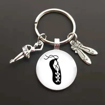 Fashion Ballet Glass Pendant Charm Keychain 3 Style - Shop at LoveMi