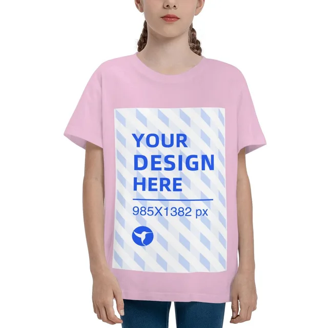 Youth Crew Neck Short Sleeve T Shirt Pink - Shop at LoveMi