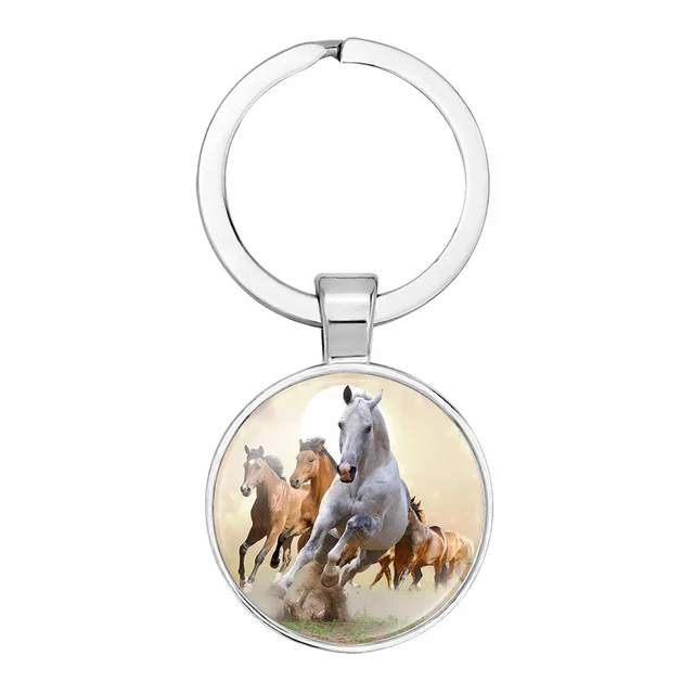 Horse Time Gem Glass Keychain 13002214Color - Shop at LoveMi