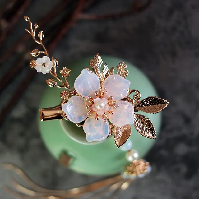 Hairpin Flower Ancient Style Hanfu Cheongsam Retro Duckbill Clip Right - Shop at LoveMi