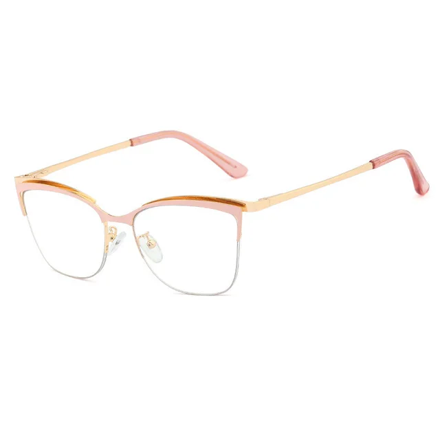 Metal Glasses Frame Square Plain Color Anti Blue Light C2 - Shop at LoveMi
