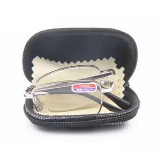 Women's Folding Portable Reading Anti-Blue Light Reading Glasses - Silver