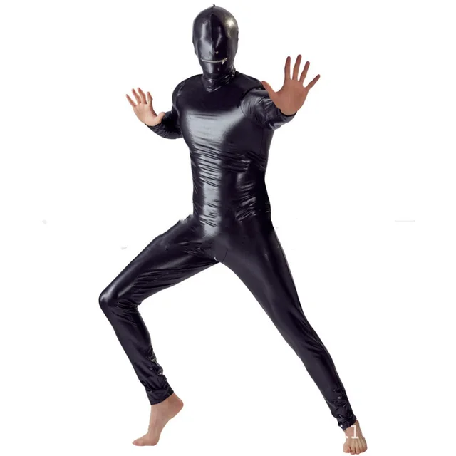 Men's Patent Leather Bodysuit Ds Costume Black - Shop at LoveMi