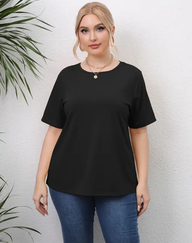 Women's Hollow Casual Angel Wings Short Sleeves Black - Shop at LoveMi