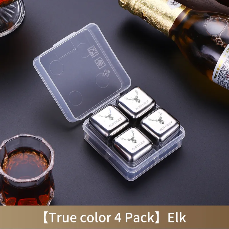 304 Stainless Steel Food Grade Metal Ice Cubes True Color Robot - Shop at LoveMi