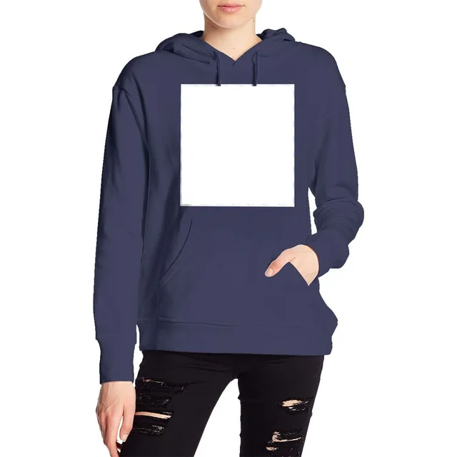 Loose And Soft Couple Style Fleece Hooded Sweatshirt Navy Blue - Shop at LoveMi
