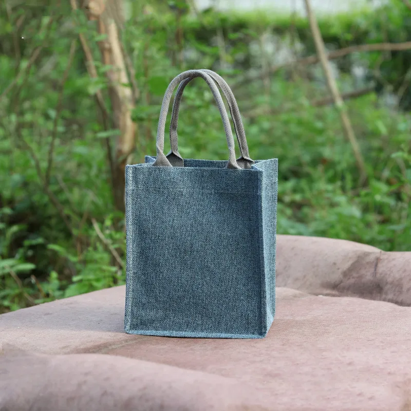 Multicolor Linen Bags Retro Eco Friendly Gift Blue - Shop at LoveMi