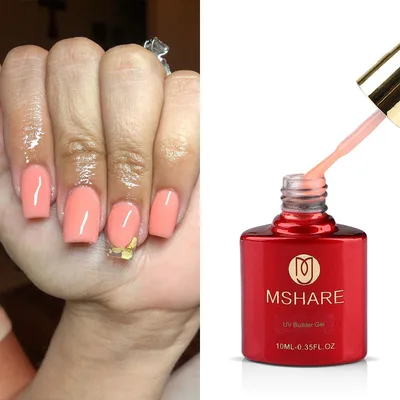 MSHARE Milky White Builder Nail Extension Gel Self Leveling Salmon Pink - Shop at LoveMi
