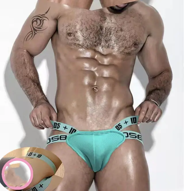Men's Pure Cotton Underwear Personality Back Hollow Stretch Blue - Shop at LoveMi