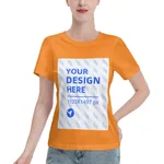 Simple And Practical Women's Standard Short-sleeved T-shirt - Orange - View 1