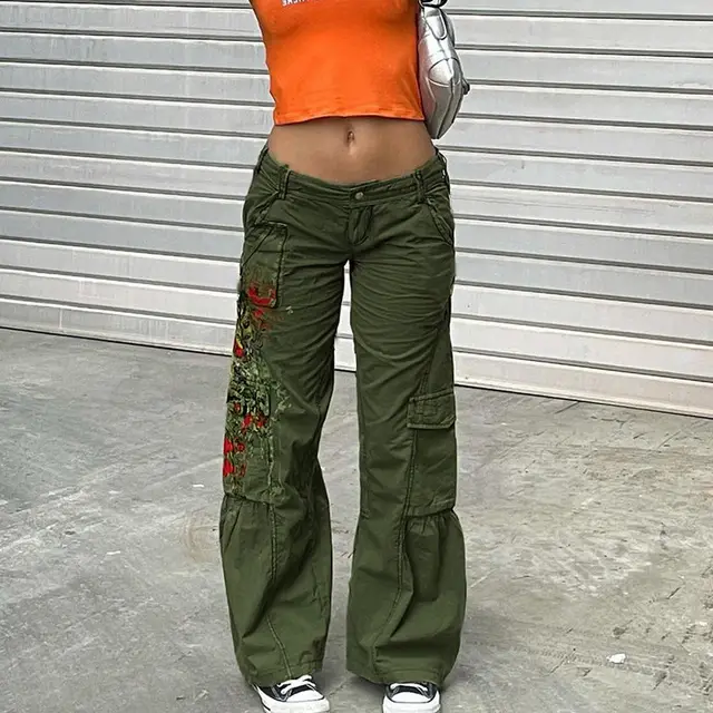 Women's Personalized Print Retro Green Overalls Jeans Green - Shop at LoveMi