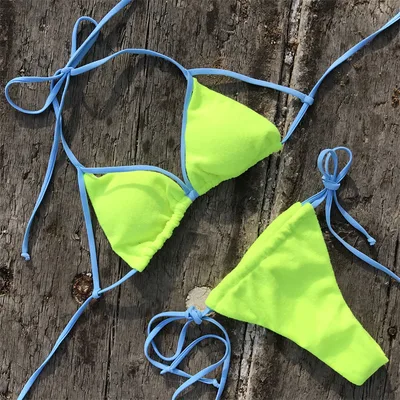 Ladies Swimming Wading Sports Bikini Split Beach Swimwear Green - Shop at LoveMi