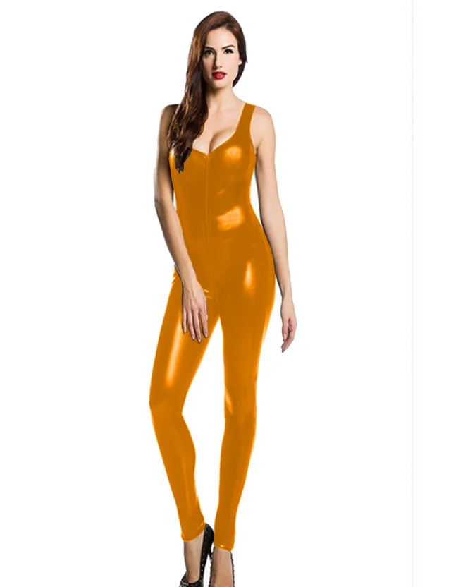 New Women's Pu Bodysuit Sleeveless Gold - Shop at LoveMi