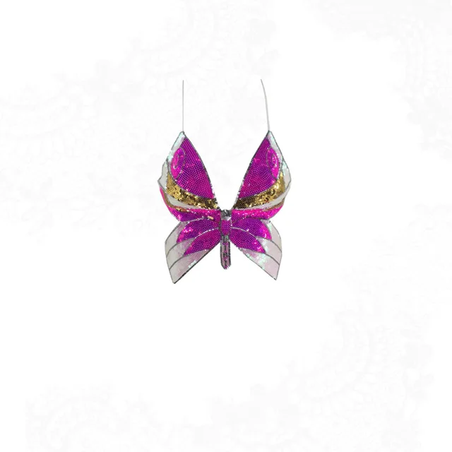 European And American Ins Top Colorful Butterfly Sequins Retro Vest Rose Red - Shop at LoveMi