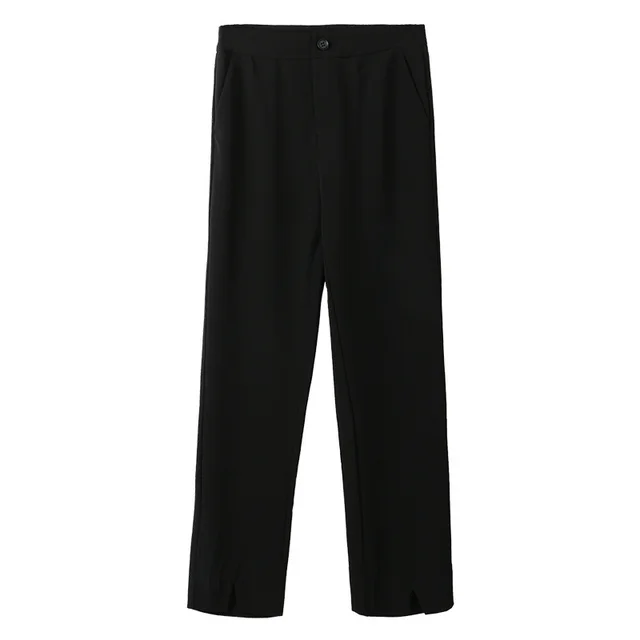 Women's Temperament And Fashionable Slit Pencil Pants Black - Shop at LoveMi