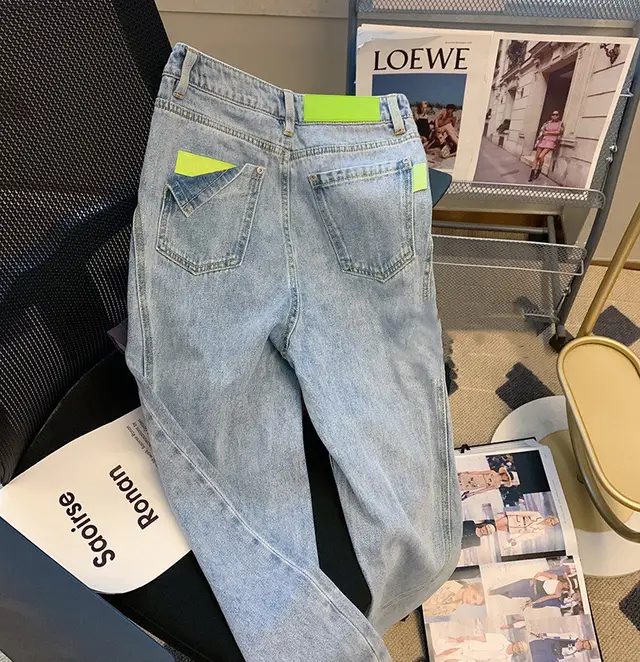 Women's Fashion Wash Blue High Waist Jeans Light Blue - Shop at LoveMi