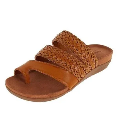 Women's New Plus Size Slip on Flat Slippers Orange - Shop at LoveMi