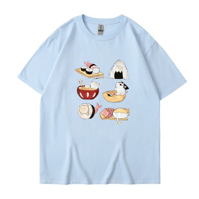 Men's Summer New Short Sleeve T shirt Light Blue - Shop at LoveMi