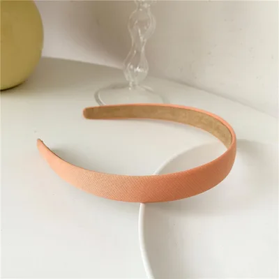 Super Sweet Plaid Flower Solid Color Fabric Headband Pure Orange - Shop at LoveMi