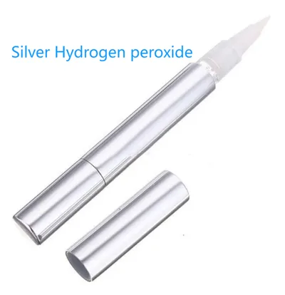 Foreign Trade Aluminum Tube Shell Teeth Gel Brush Tooth Cleaning Pen Teeth Whitening Pen Silver Hydrogen Peroxide - Shop at LoveMi