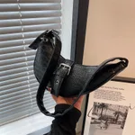 High-quality Texture Niche Design Women's Shoulder Bag - Black